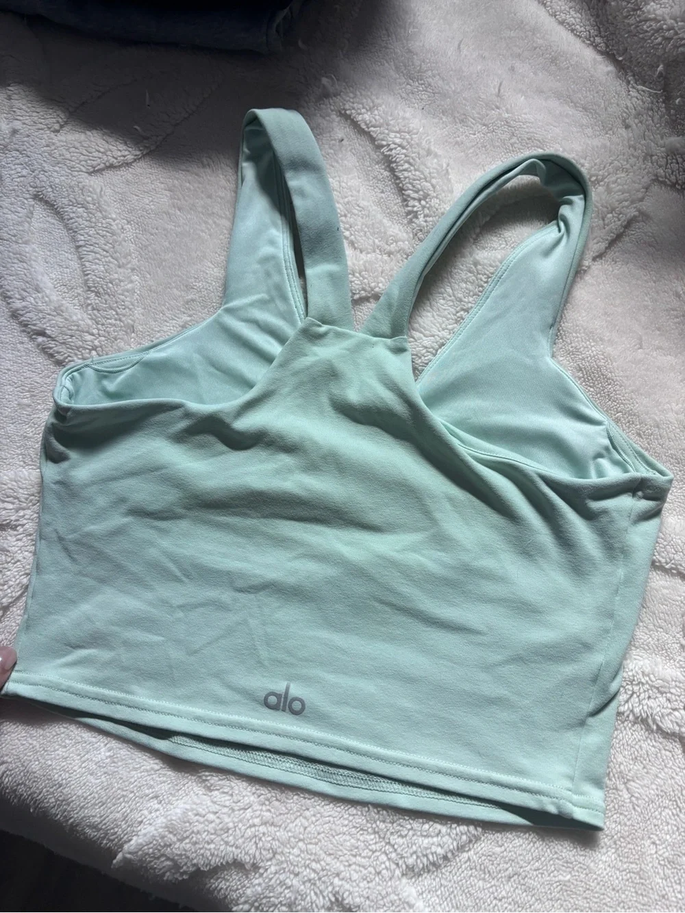 ALO Yoga Mint Green V-Neck Sports Bra - Picture 2 of 4